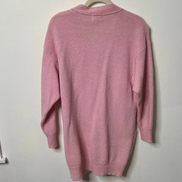 Vintage 100% Wool Pink Cardigan - Picture 6 of 9